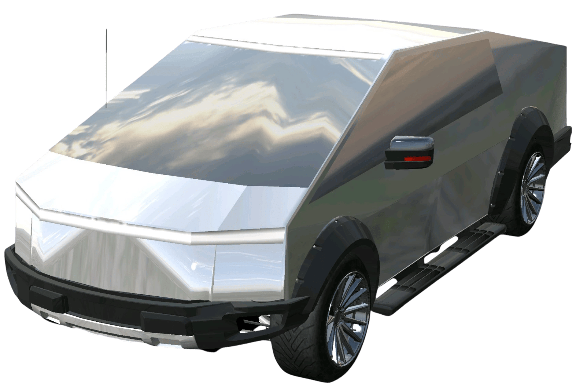 [745]Ford F150 Raptor modified Tesla Cybertuck Kit-style paint job Wagonist Custom Livery 