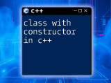 Class With Constructor In C A Quick Guide