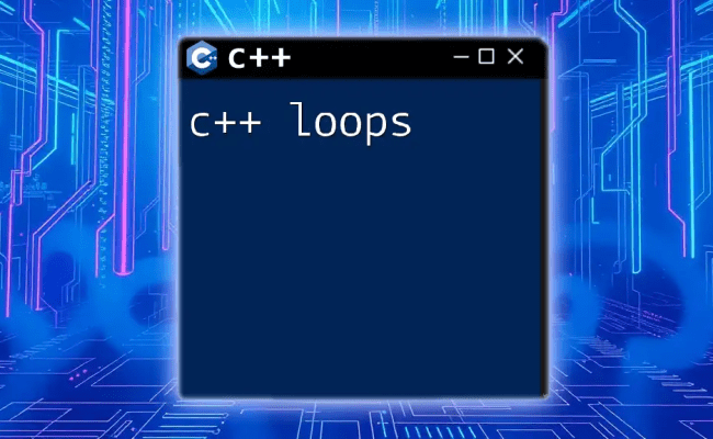 Mastering The C++ While Loop: A Quick Guide