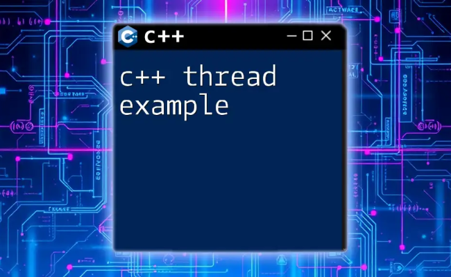 Mastering C++ Thread: A Quick Start Guide
