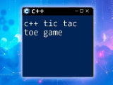 Tic Tac Toe C Game Mastering The Basics Effortlessly