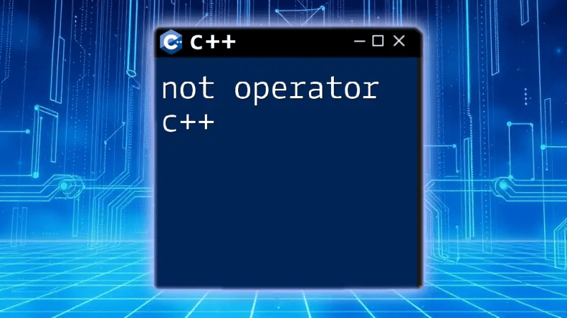 Understanding The Not Operator In Cpp A Quick Guide - Dark Picture Collection - Retina Quality