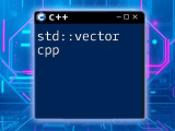 Mastering Std Vector Cpp A Quick Guide