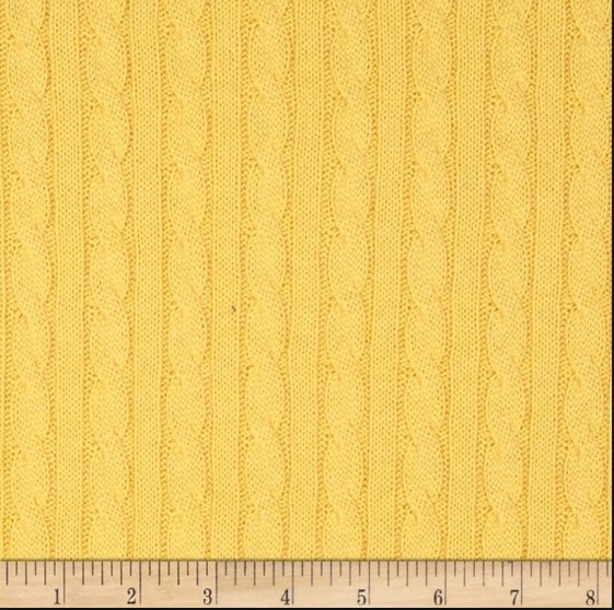 yellow cable knit