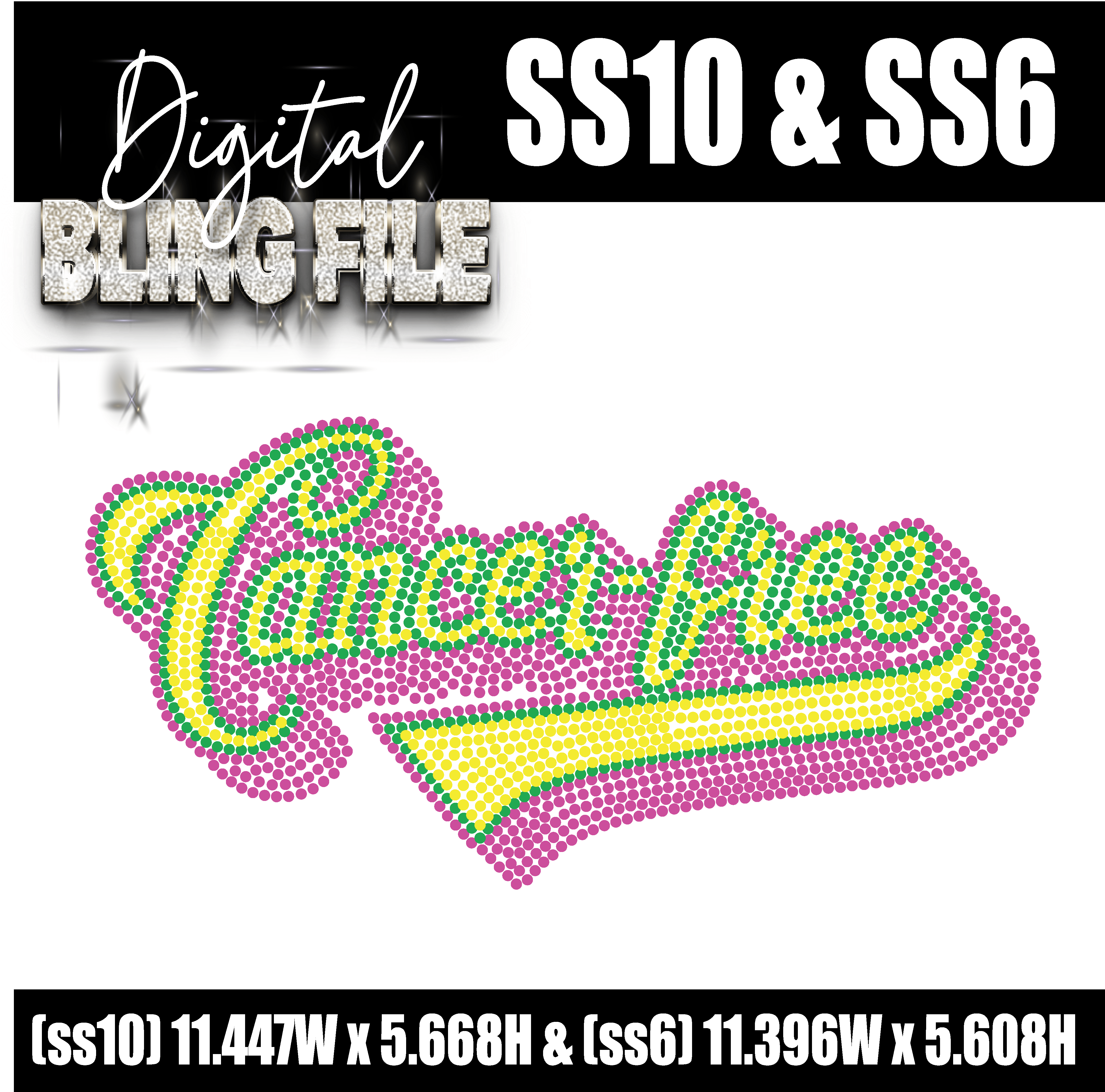 Cancer-Free | Digital Rhinestone Design | SS10 & SS6