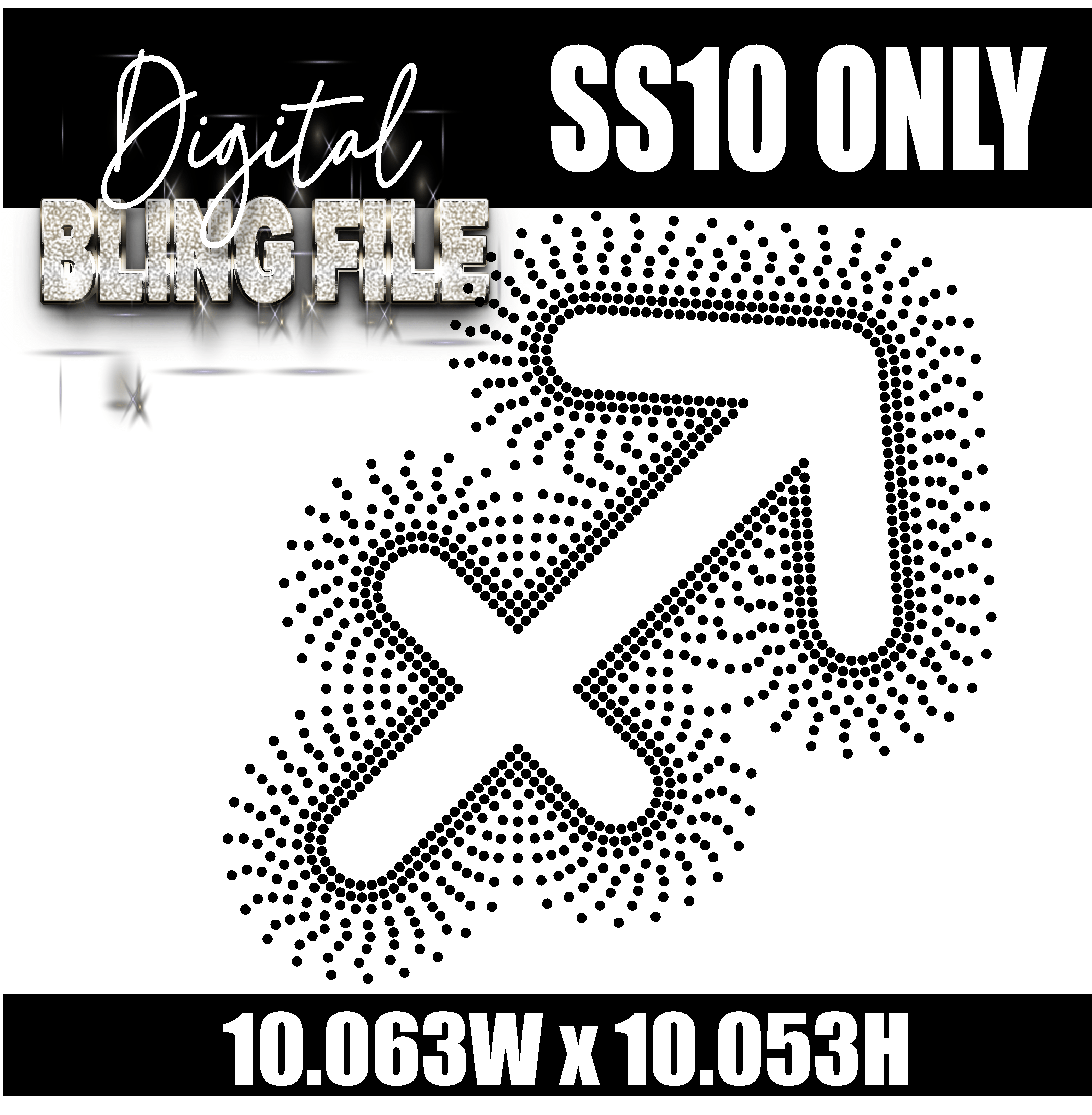 Sagittarius Symbol Scatter Digital Rhinestone Template | SS10
