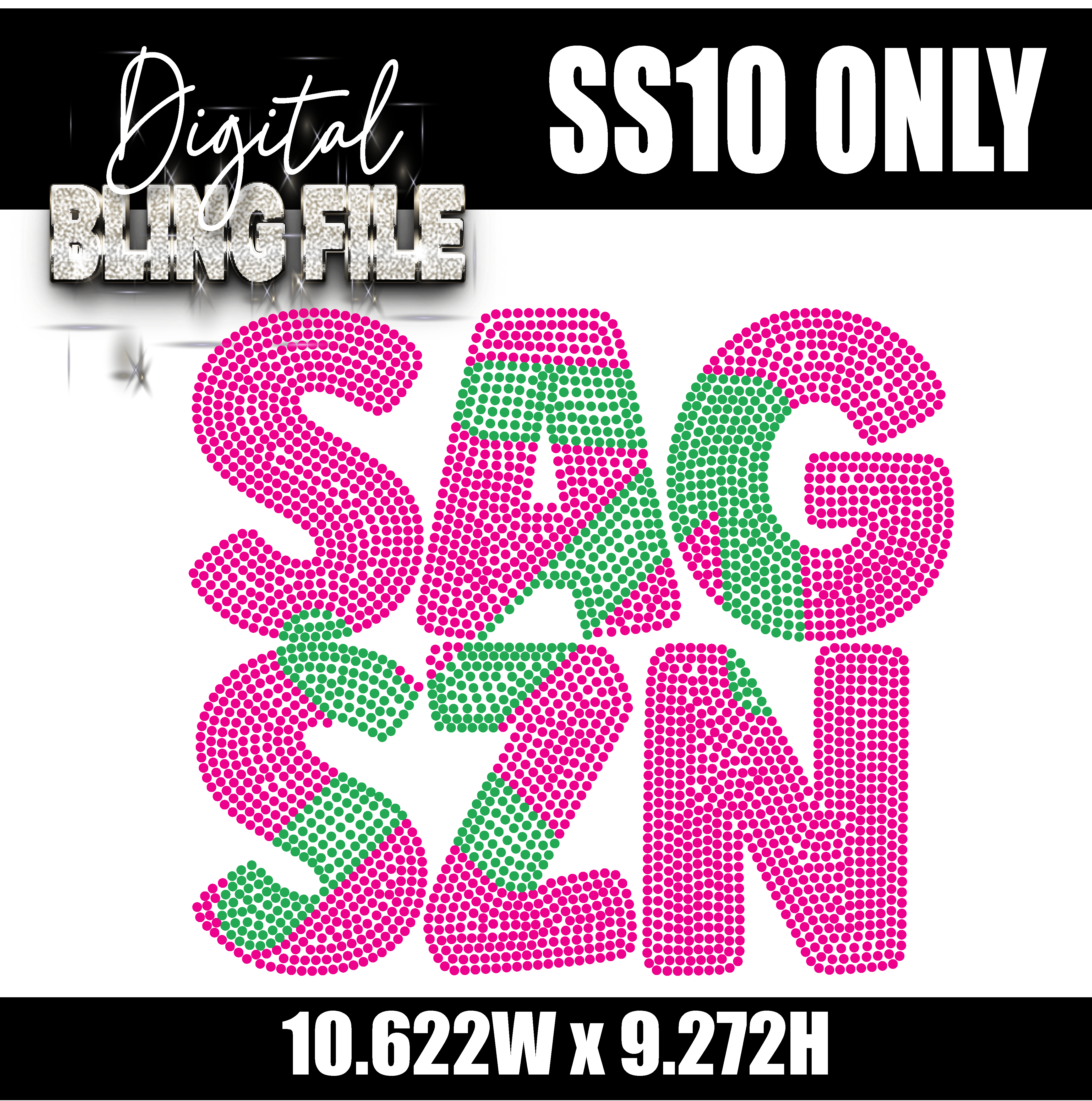 Sagittarius Season Digital Rhinestone Template | SS10