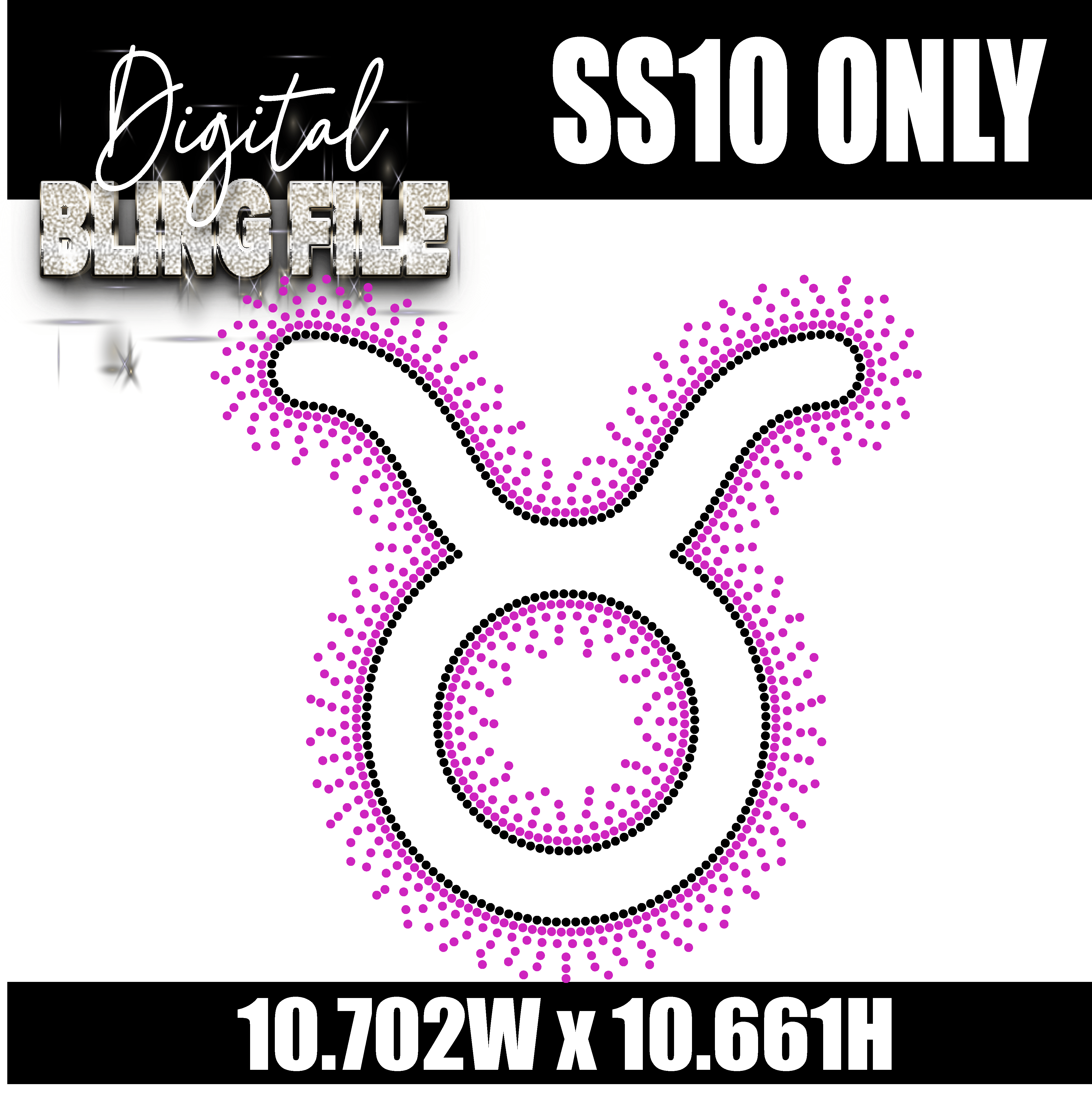 Taurus Symbol Scatter Digital Rhinestone Template | SS10