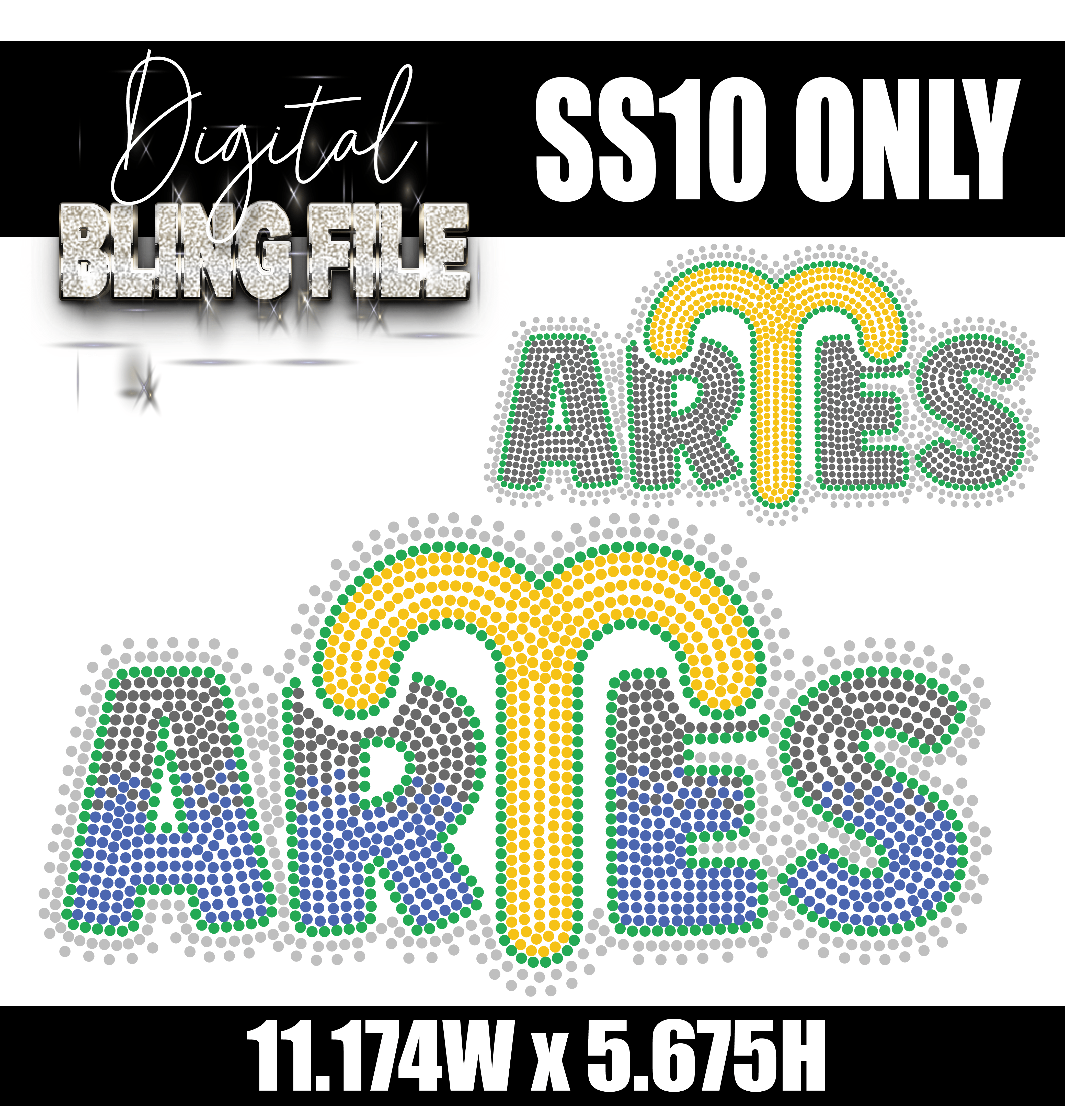 ARIES  Digital Rhinestone Template | ss10 ONLY | INCLUDES SVG CUT FILE