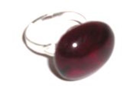 Glass Bead Gemstone Ring