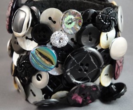 Recycled Button Bracelet Cuff