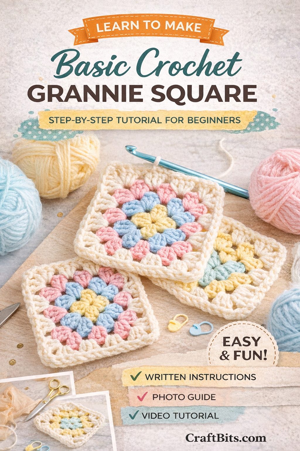 Basic Crochet Granny Square