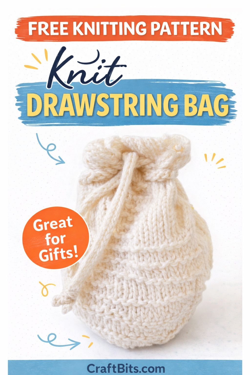Free Knitting Pattern Bag with Drawstring