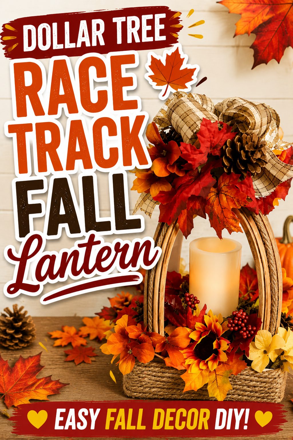 Dollar Tree  – Race Track Fall Lantern