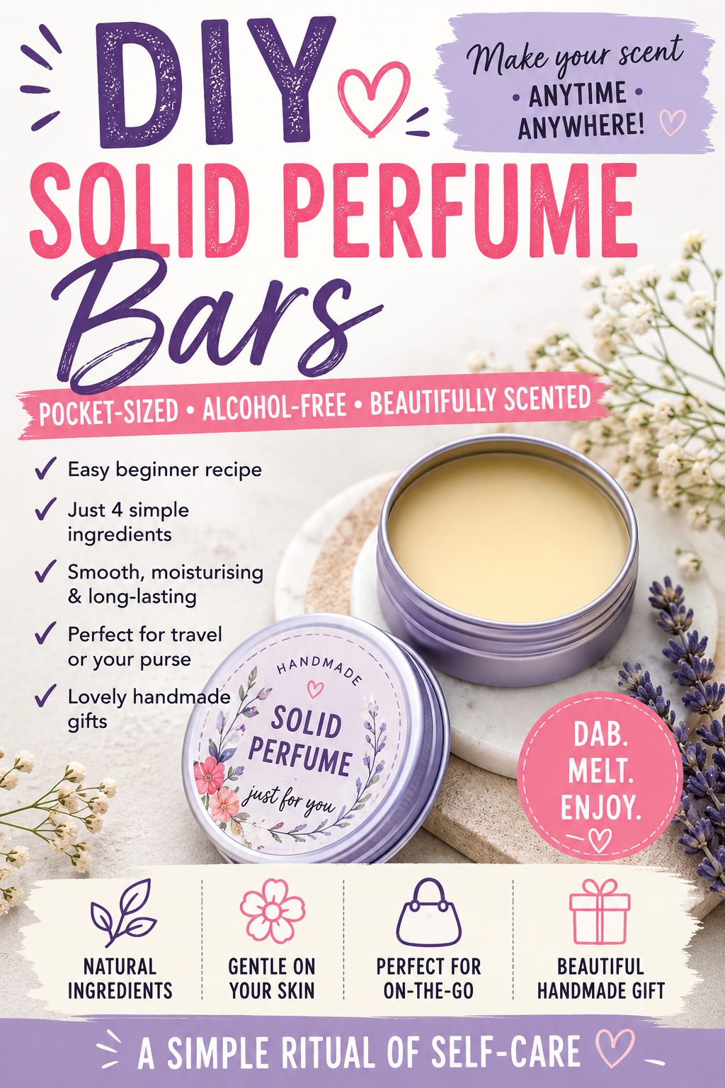 DIY Solid Perfume Bars: An Easy Pocket Perfume Recipe