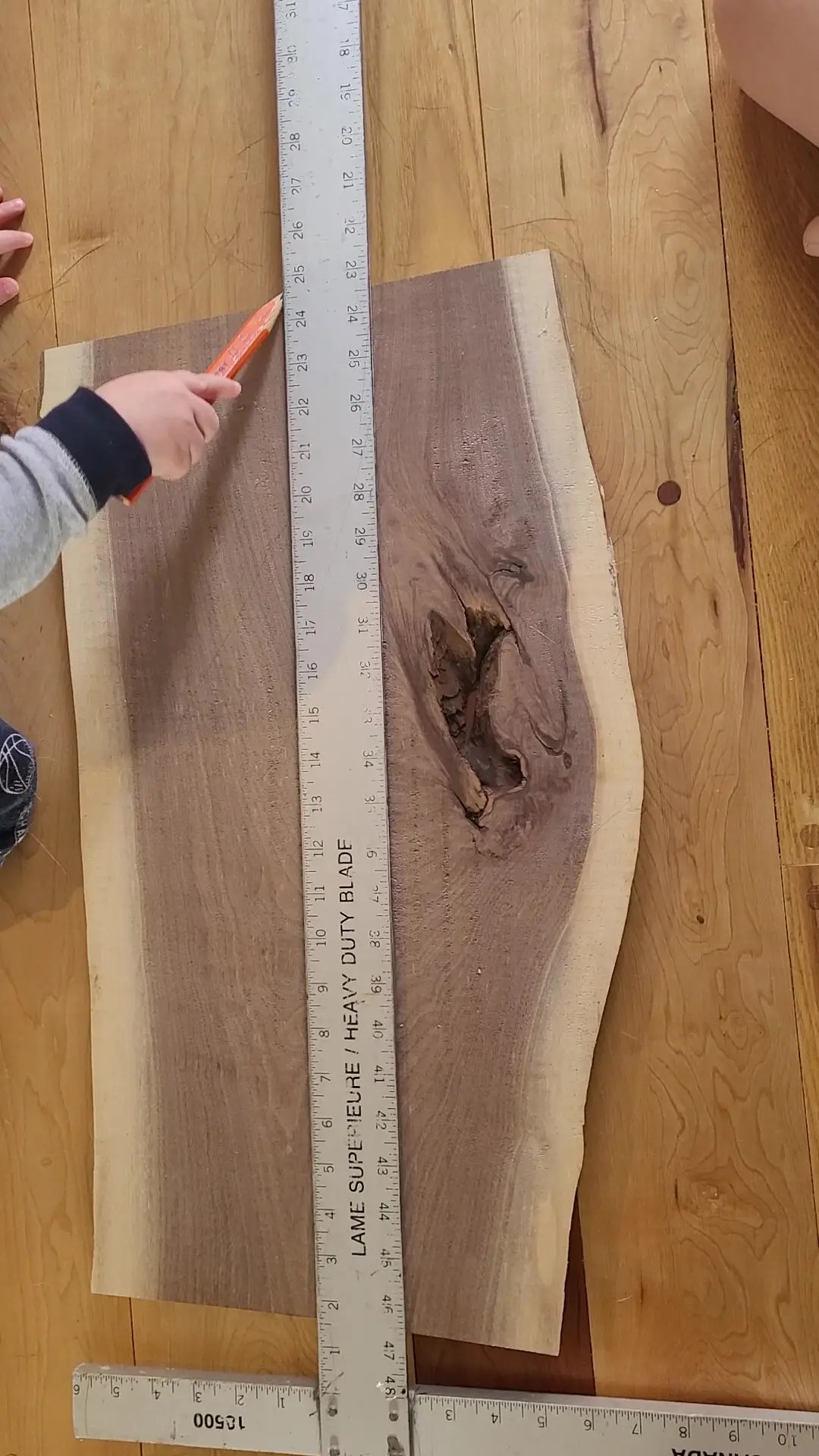 Marking board down the middle
