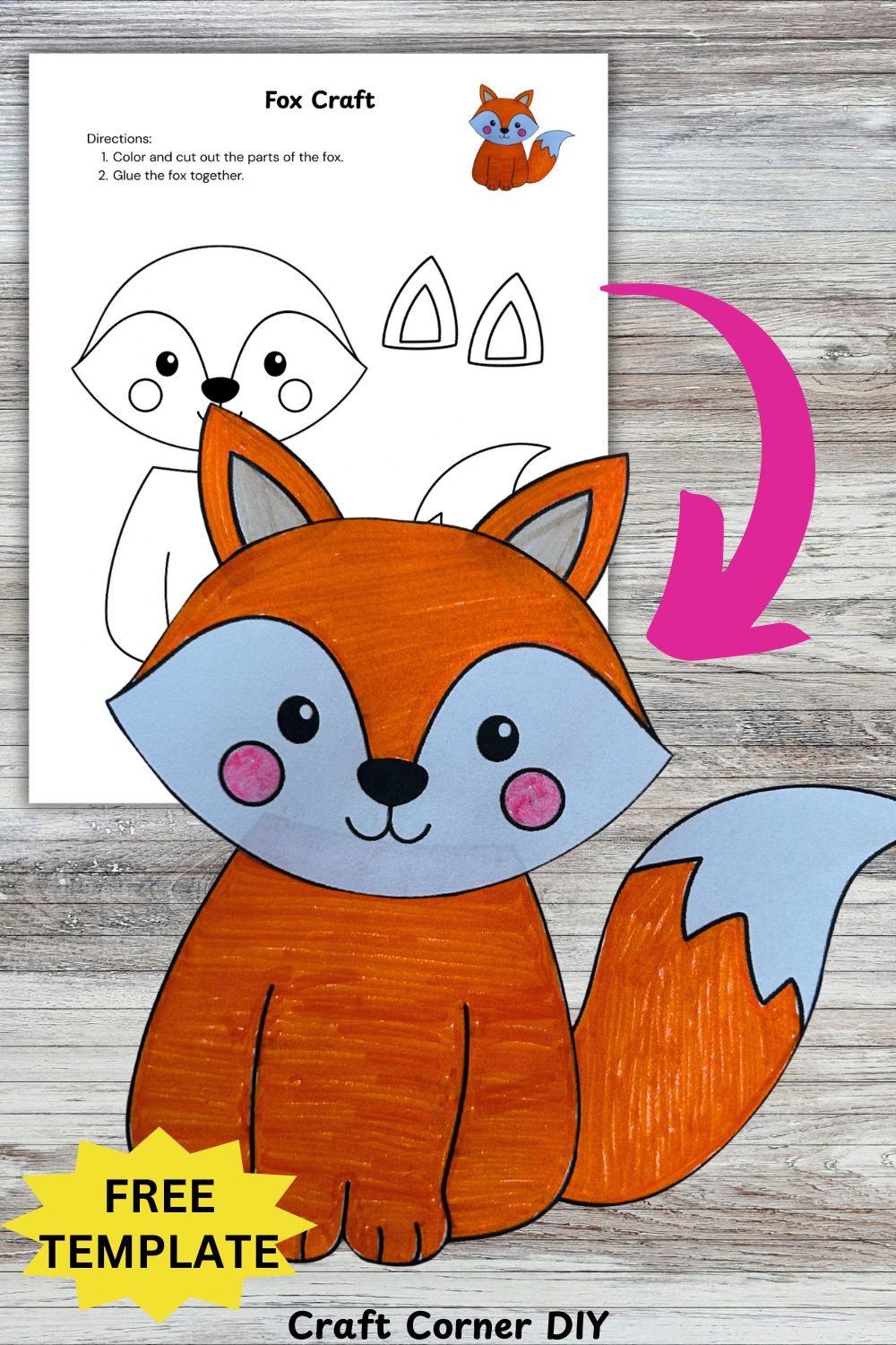 Easy Fox Craft for Kids | Craft Corner DIY