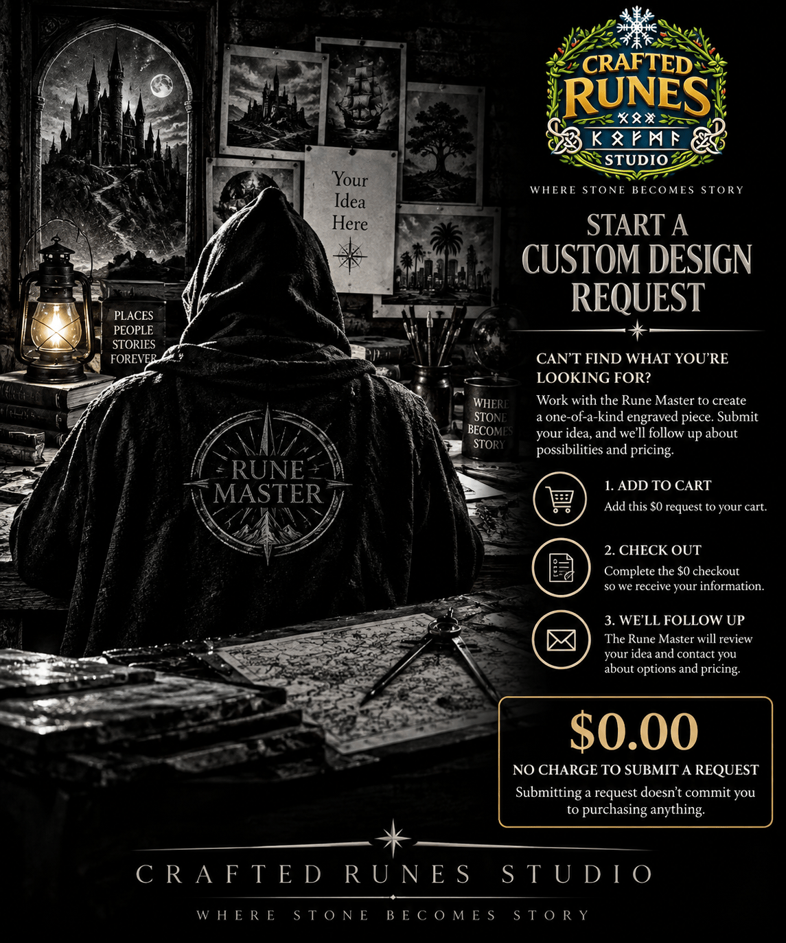 Rune Master custom design request from Crafted Runes Studio