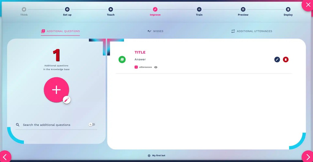 additional question manually added to the chatbots knowledge base