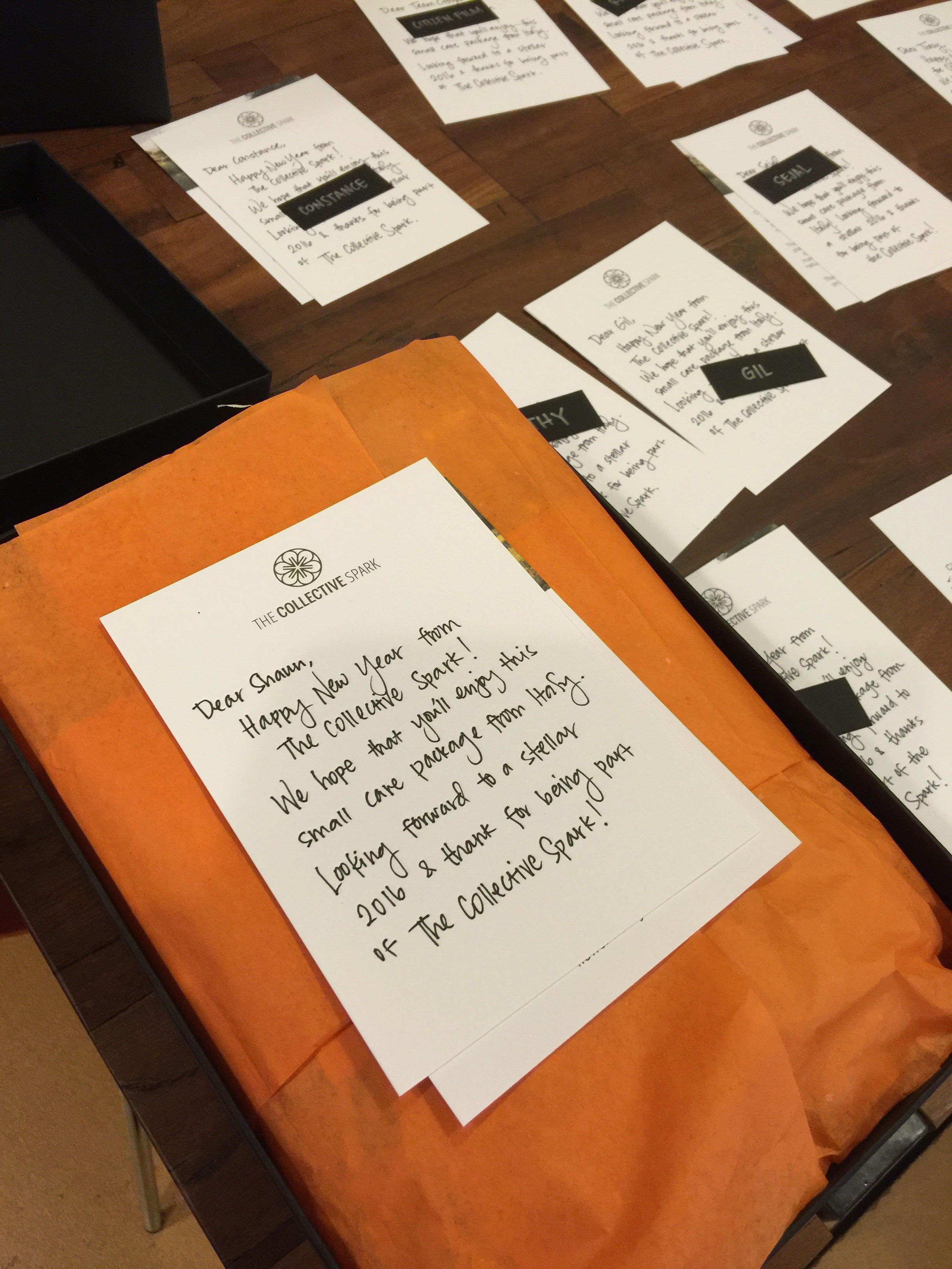 the handwritten note.