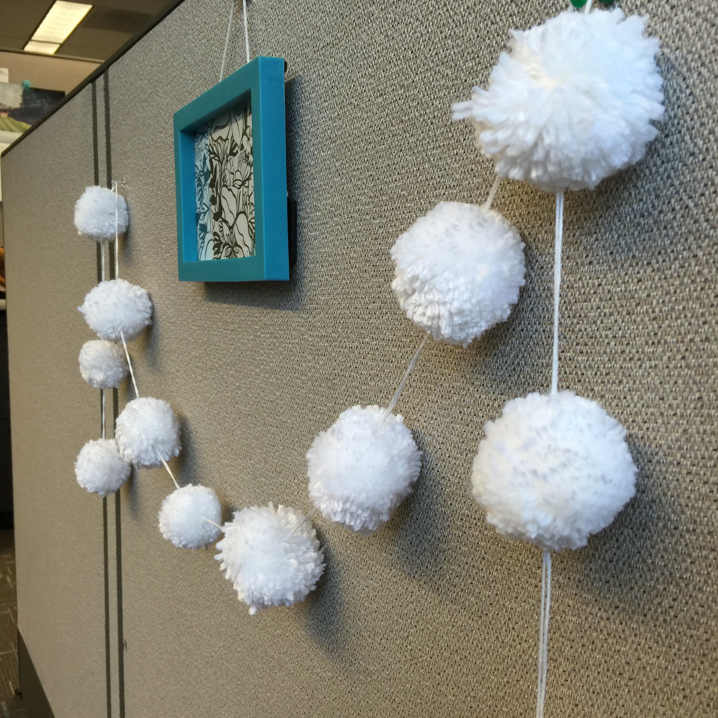 yarn pom poms.