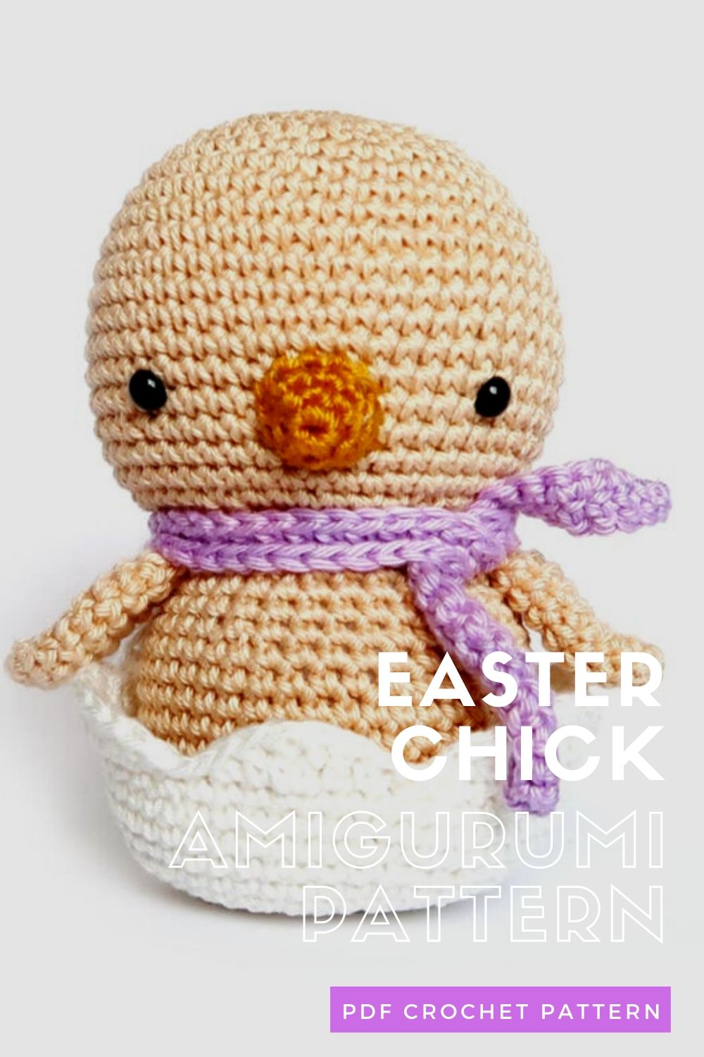 Sweet little Easter Chick amigurumi crochet pattern. Lovely little quick crochet toy pattern to make this spring. #crochetpattern #eastercrochet #springcrochet #amigurumipattern