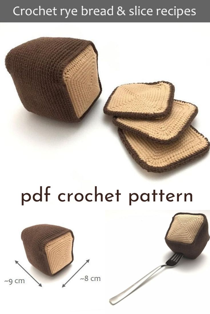 Such fun! Crochet bread amigurumi pattern... so great for the kids to play with in their little play kitchen. Handmade play food is the best! #amigurumipattern #crochetpattern #amigurumifood #amigurumibread #breadcrochetpattern #craftevangelist