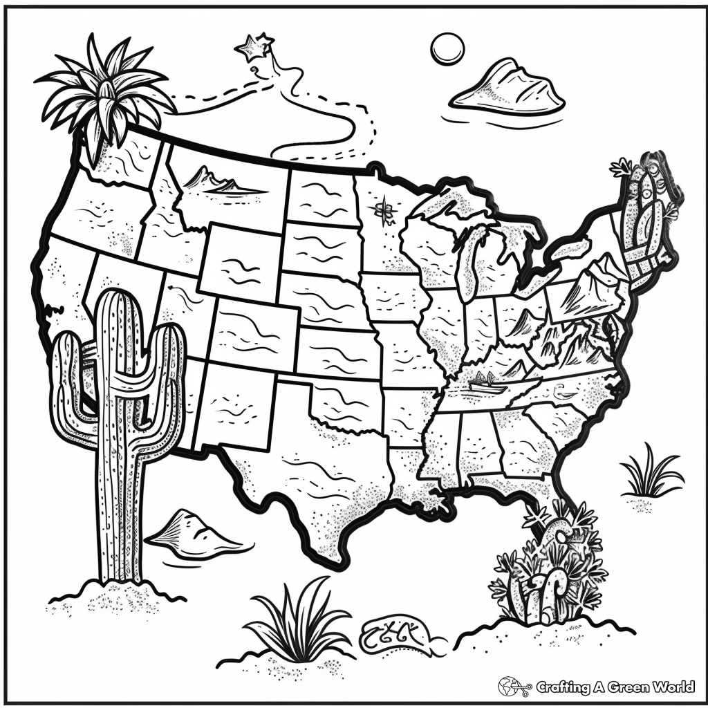 Coloring Pages Of States Educational U.s. State Map Coloring Pages 3 