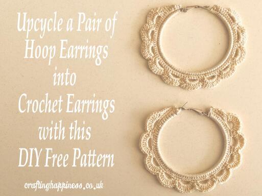 DIY Crochet Hoop Earrings