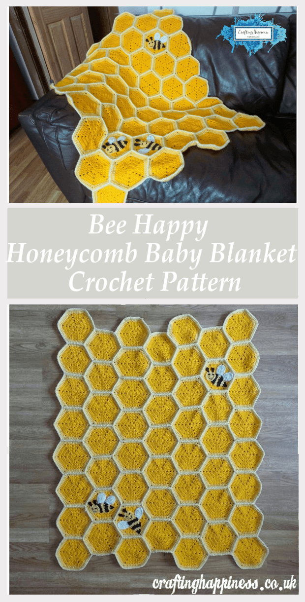 PINTERESTCrochetTutorialBeeHappyHoneycombBabyBlanketPattern
