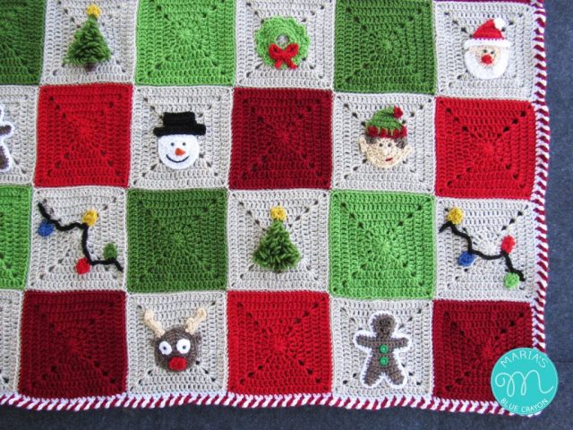 Here is a roundup of free crochet blanket, throw, and afghan patterns to make for Christmas curated by Crafting Happiness.