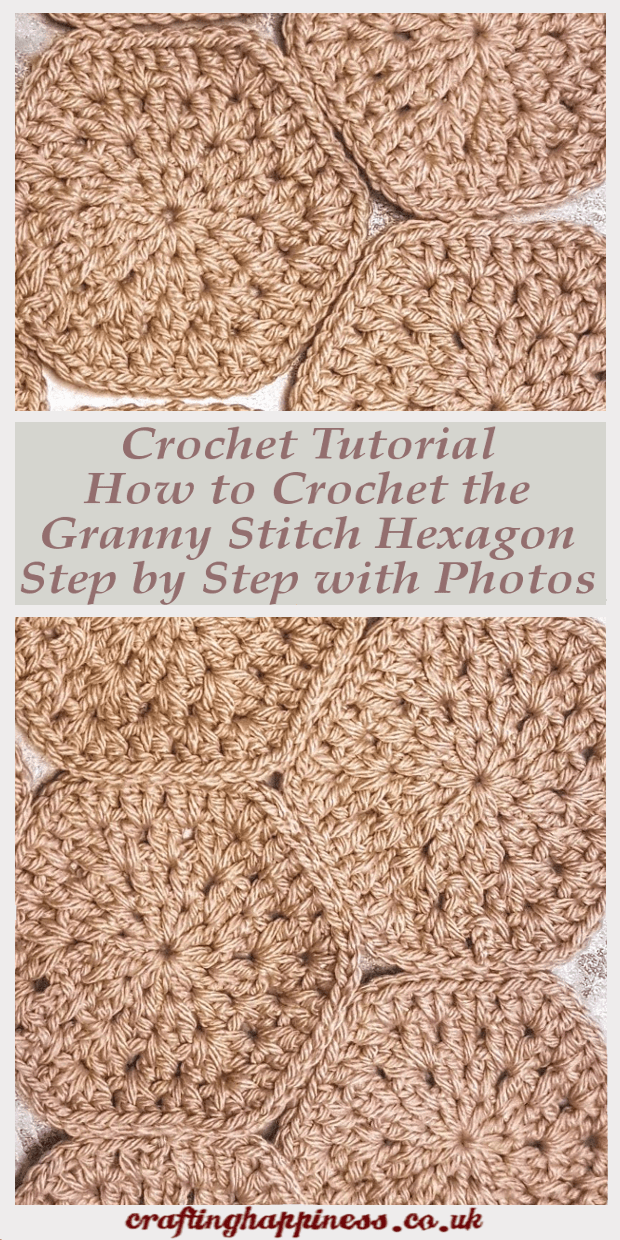 PINTERESTCrochetTutorialHowtoCrochettheGrannyStitchHexagonPatternStepbyStepwithPhotos