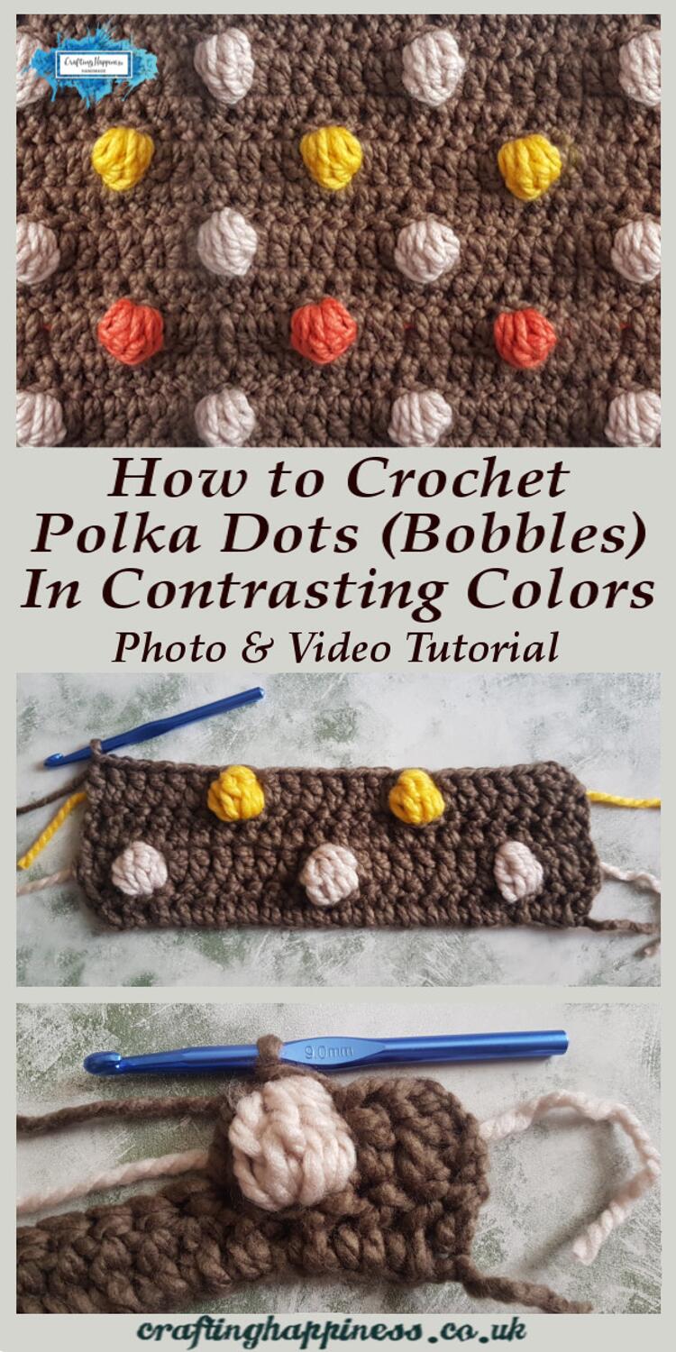 PINTERESTCrochetPolkaDots28Bobbles29InContrastingColorsHowToPhoto26VideoTutorial