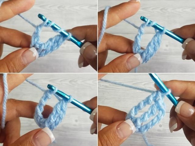 How to crochet the Foundation Double Treble Row, a chainless way of starting your project and save time. Step by step photo tutorial
