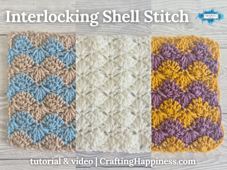 Interlocking Shell Stitch Crochet Tutorial & Video - Crafting