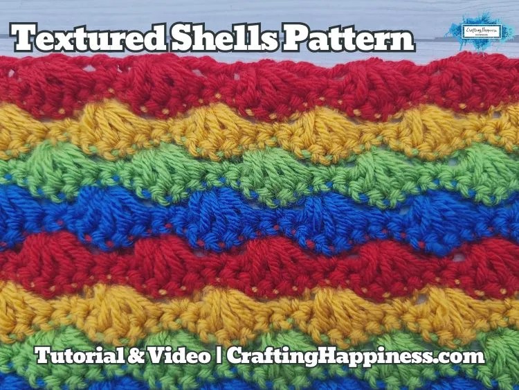 BLOG PREVIEW POSTER - Textured Shells Stitch - Crafting Happiness