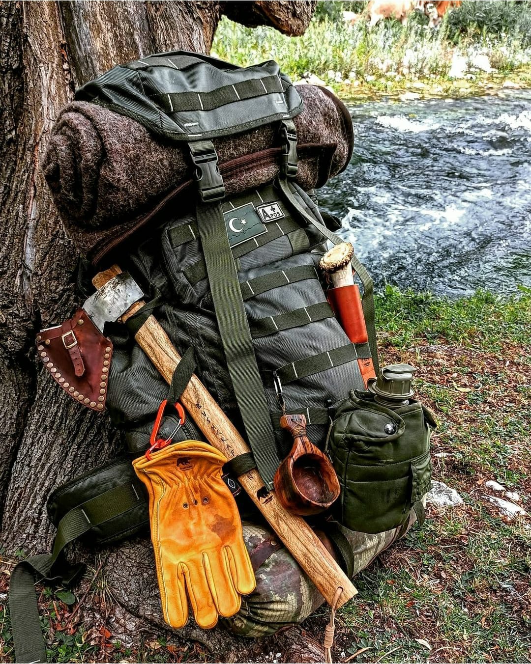 Gerçek Deri Bushcraft Eldiveni, Kamp Eldiveni, Motor Eldiveni 7 Gerçek Deri Bushcraft Eldiveni, Kamp Eldiveni, Motor Eldiveni