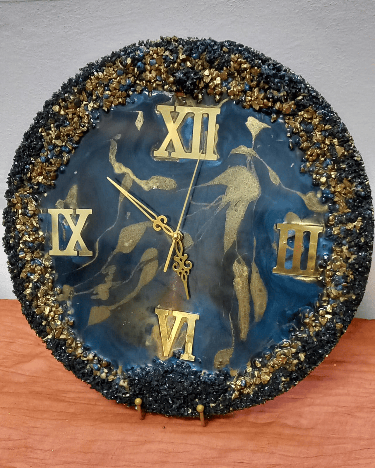 Corner Dark Blue Clock
