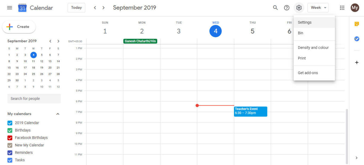 How to change time zone google calendar