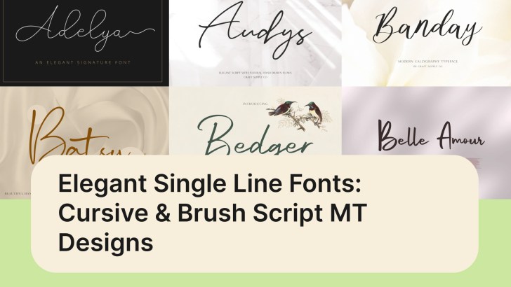 featured -Elegant Single Line Fonts_ Cursive & Brush Script MT Designs
