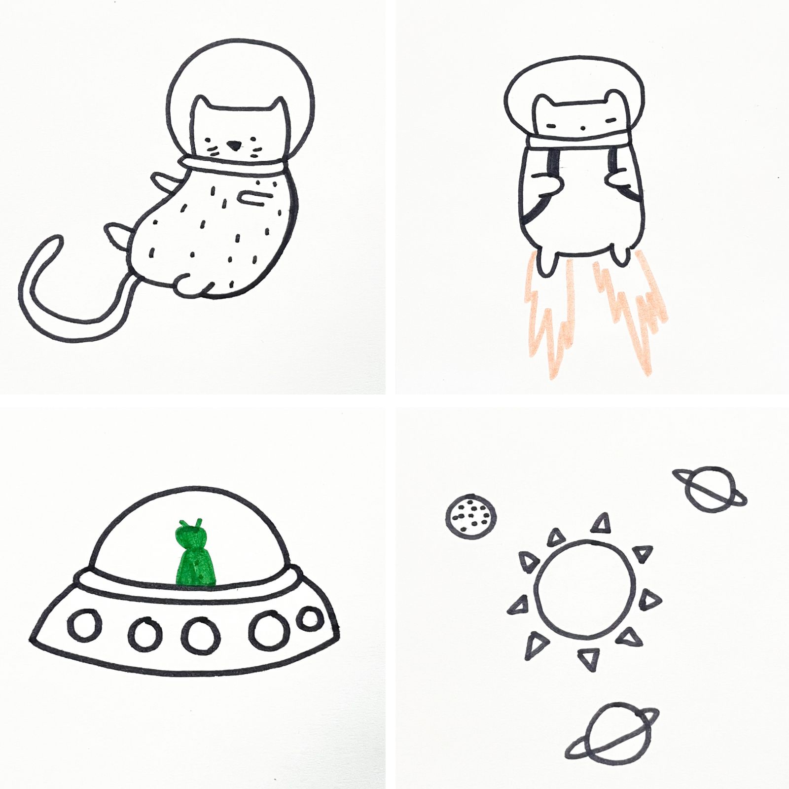 31 outer space drawing ideas