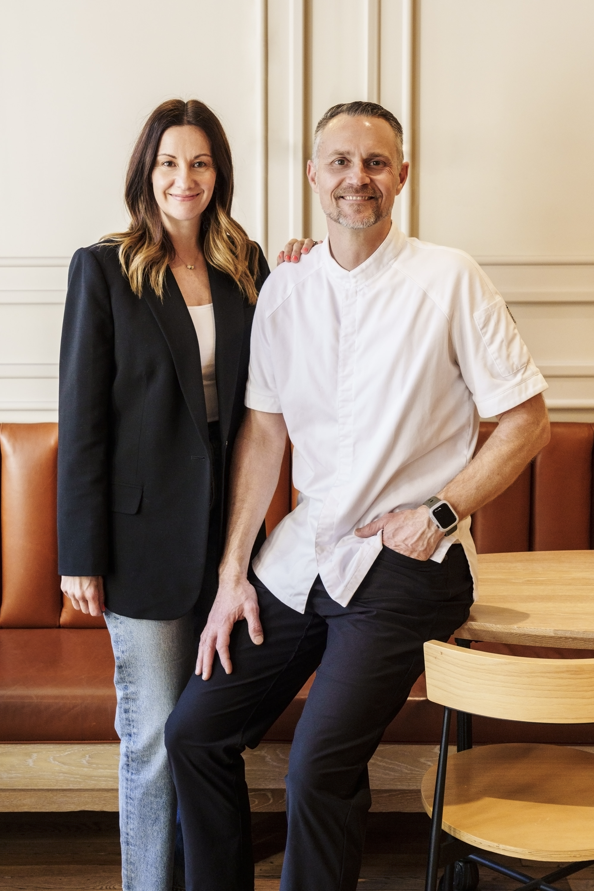 Caryn and Chris Hanmer inside CH Patisserie