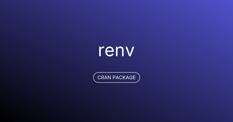Cran Package Renv - Premium Geometric Design - High Resolution