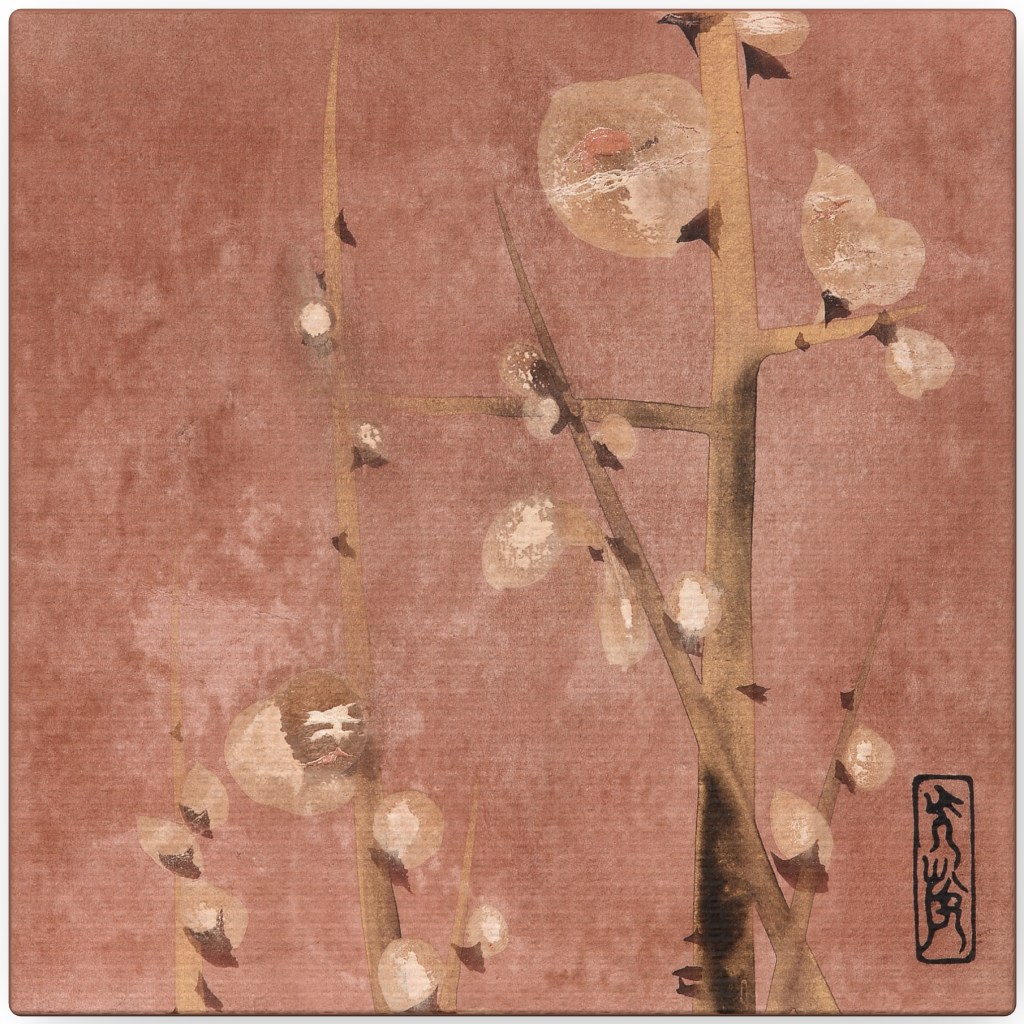 Title: Plum blossoms Artist: Hon'ami, Koetsu (1558–1637)