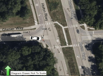 map view of the crash site