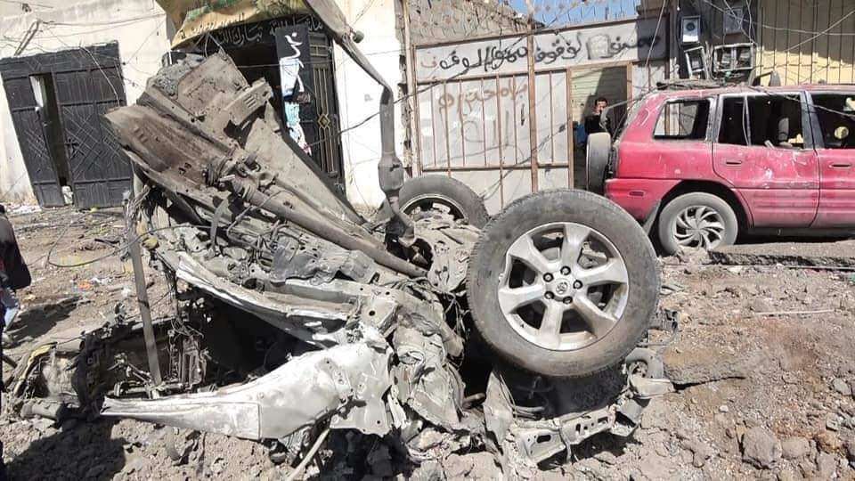 شاهد الأضرار التي خلفتها الغارات الجوية على صنعاء