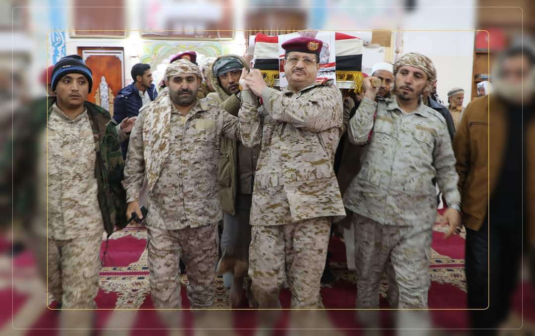 جثمان اللواء الركن ناصر الذيباني في مأرب