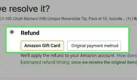 refund option