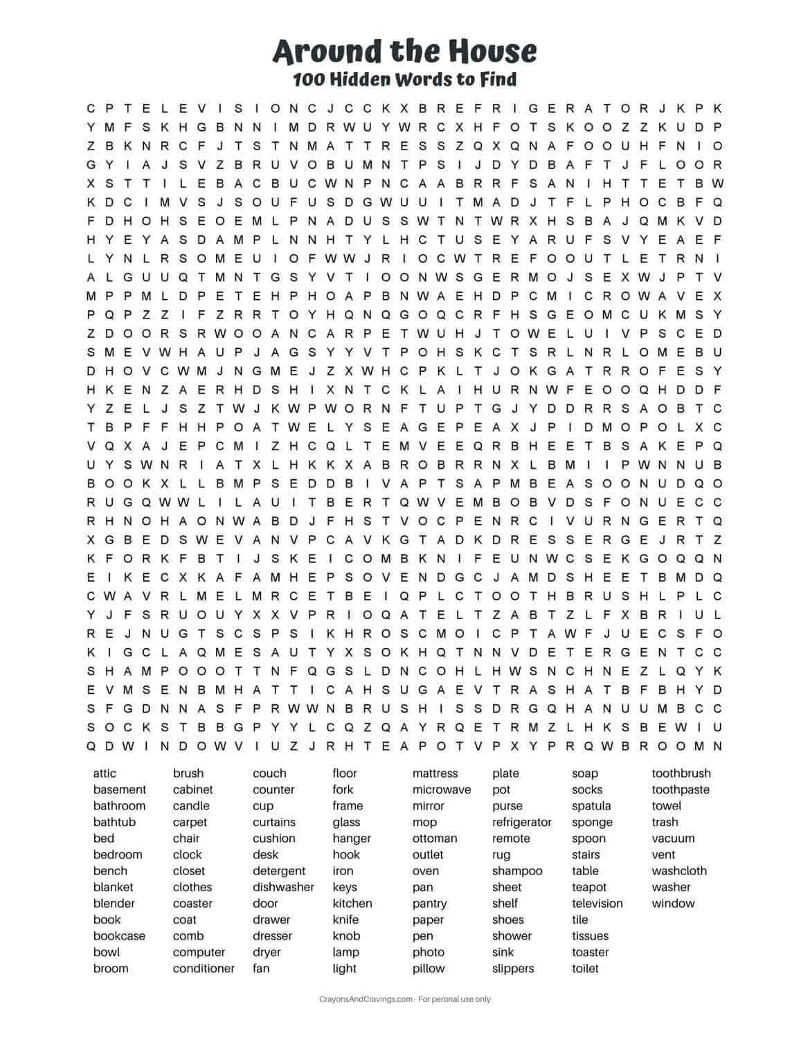 Create Your Own Word Search Template