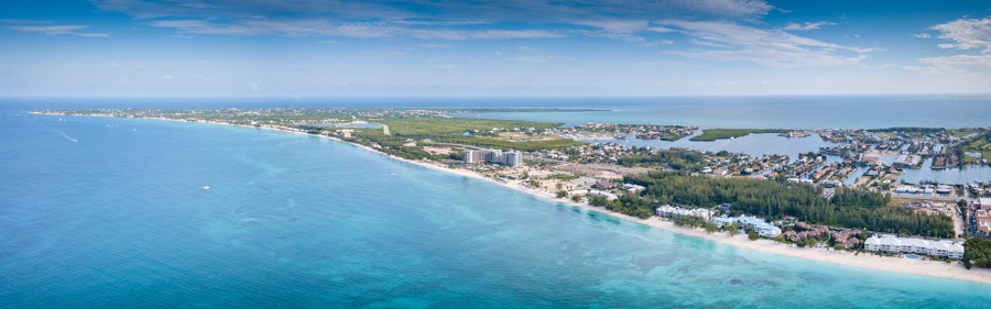 Grand Cayman Islands seeing from the sky